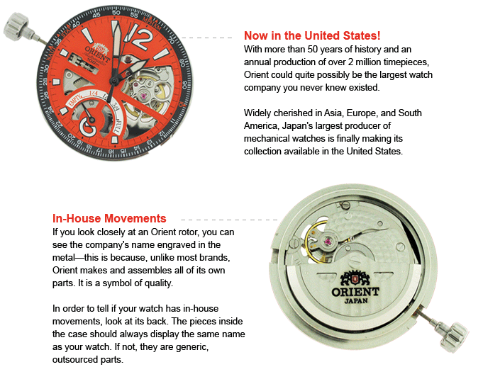 Ưu điểm của thương hiệu Orient Watch