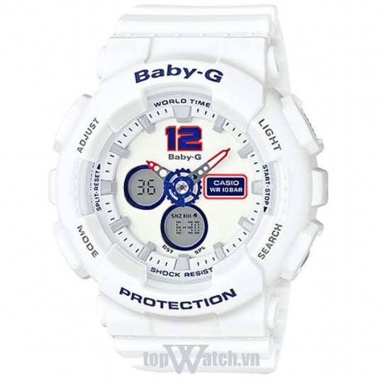 Đồng hồ Casio Baby G nữ trắng cá tính BA-120-7BDR - Giá niêm yết 4.136.000 VNĐ => Giá khuyến mãi 3.308.800 VNĐ